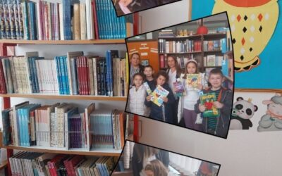 Područna škola Ostrovo u školskoj knjižnici / Подручна школа Острово у школској библиотеци