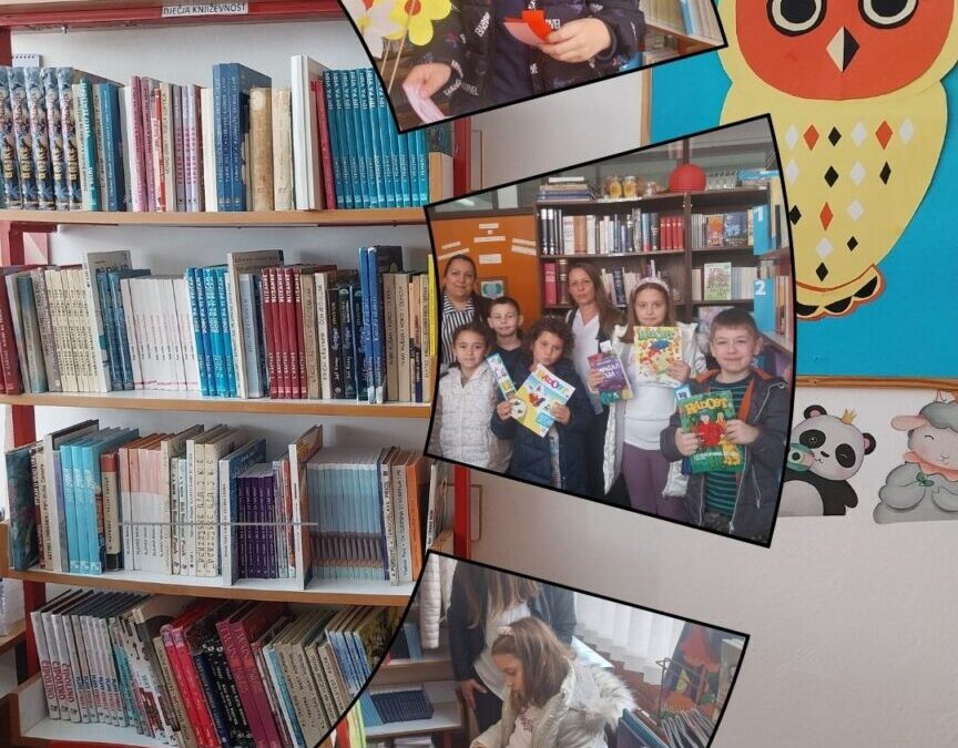 Područna škola Ostrovo u školskoj knjižnici / Подручна школа Острово у школској библиотеци