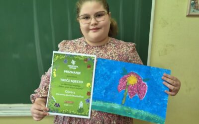 “Zeleni svijet mojim bojama”: veliki uspjeh naše učenice Olivere / “Зелени свет мојим бојама”: Велики успех наше ученице Оливере