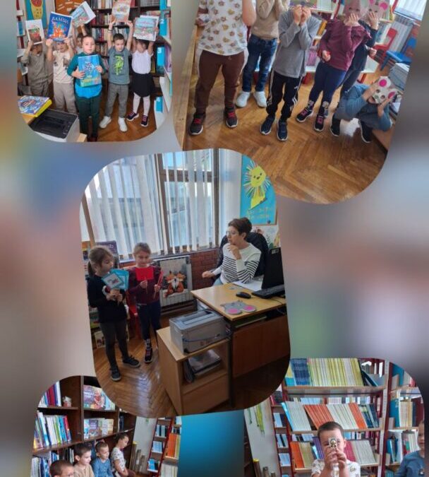 Prvi put u školskoj knjižnici / Први пут у школској библиотеци